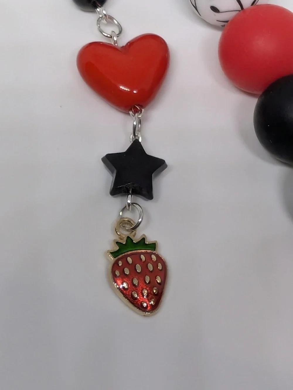 Handmade Long Nana Osaki Nana Anime Strawberry Keychain